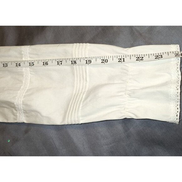 Emanuel Ungaro Women's White Pintuck Long Sleeve Button Down Shirt Size 6 - Picture 5 of 13